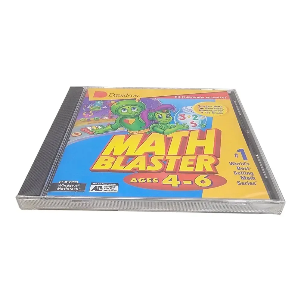 Math Blaster Ages 4-6 PC Mac CD-ROM Vintage 1997 Davidson Software New Sealed